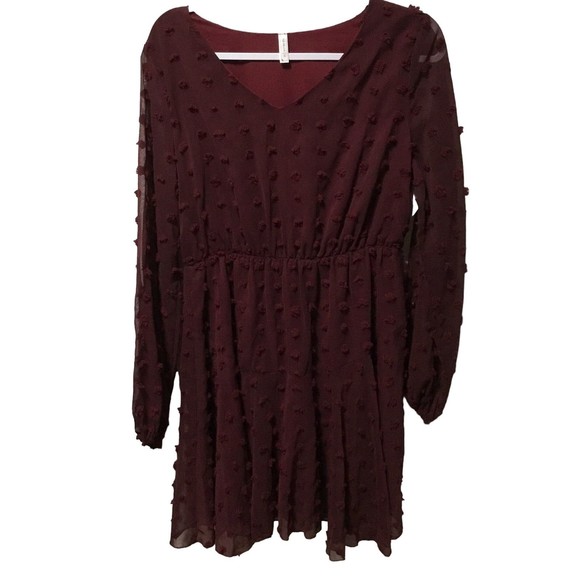 Fashion Collection Size Large Burgundy Dress NWOT - Picture 2 of 9
